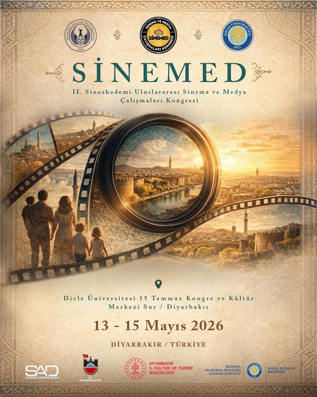 SİNEMED 2026, sinema, medya ve yapay zekayı Diyarbakır’da buluşturacak
