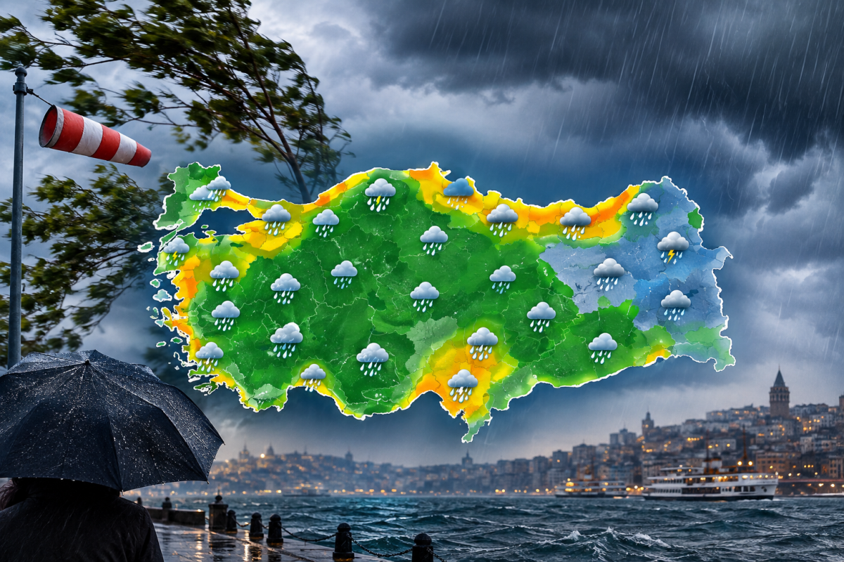 Meteoroloji Uyardı: Birçok Bölgede Sağanak, Marmara ve Karadeniz’de Fırtına Bekleniyor
