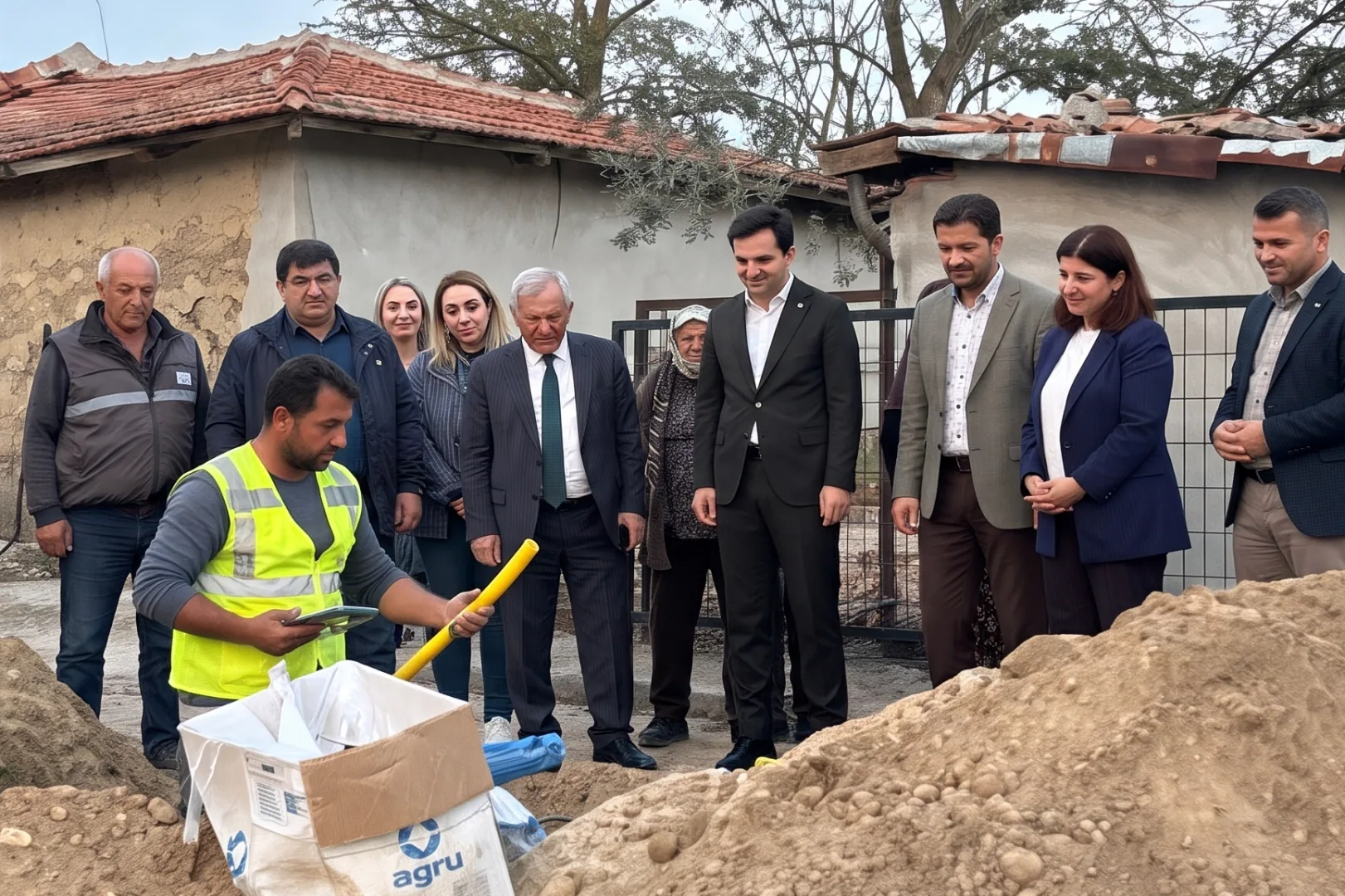 İbriktepe Köyünde Doğal Gaz Çalışmaları Yerinde İncelendi